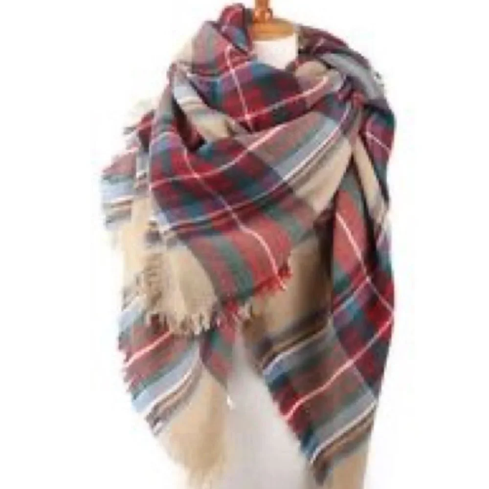 Vici Ava Plaid Blanket Wrap Shawl Scarf